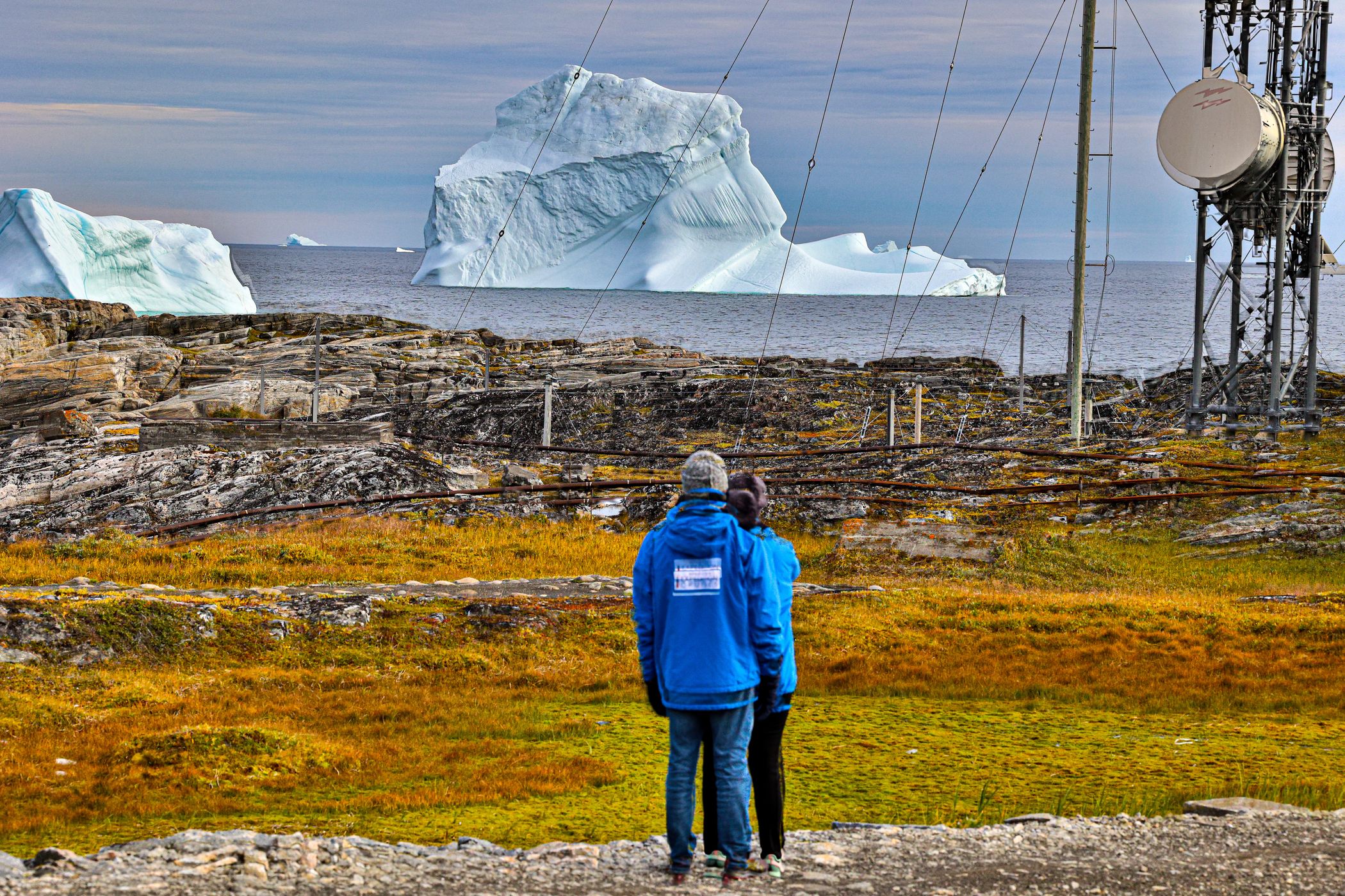 Qeqertarsuaq, big iceberg near beach, Greenland