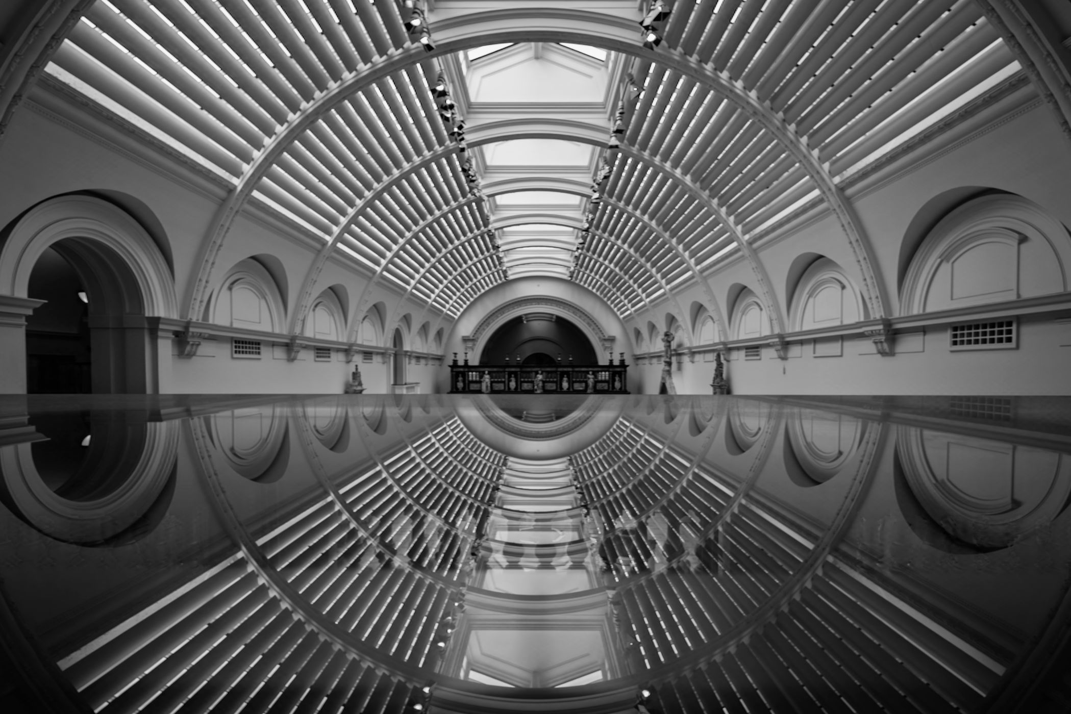 Reflection in Victoria & Albert Museum, London, United Kingdom