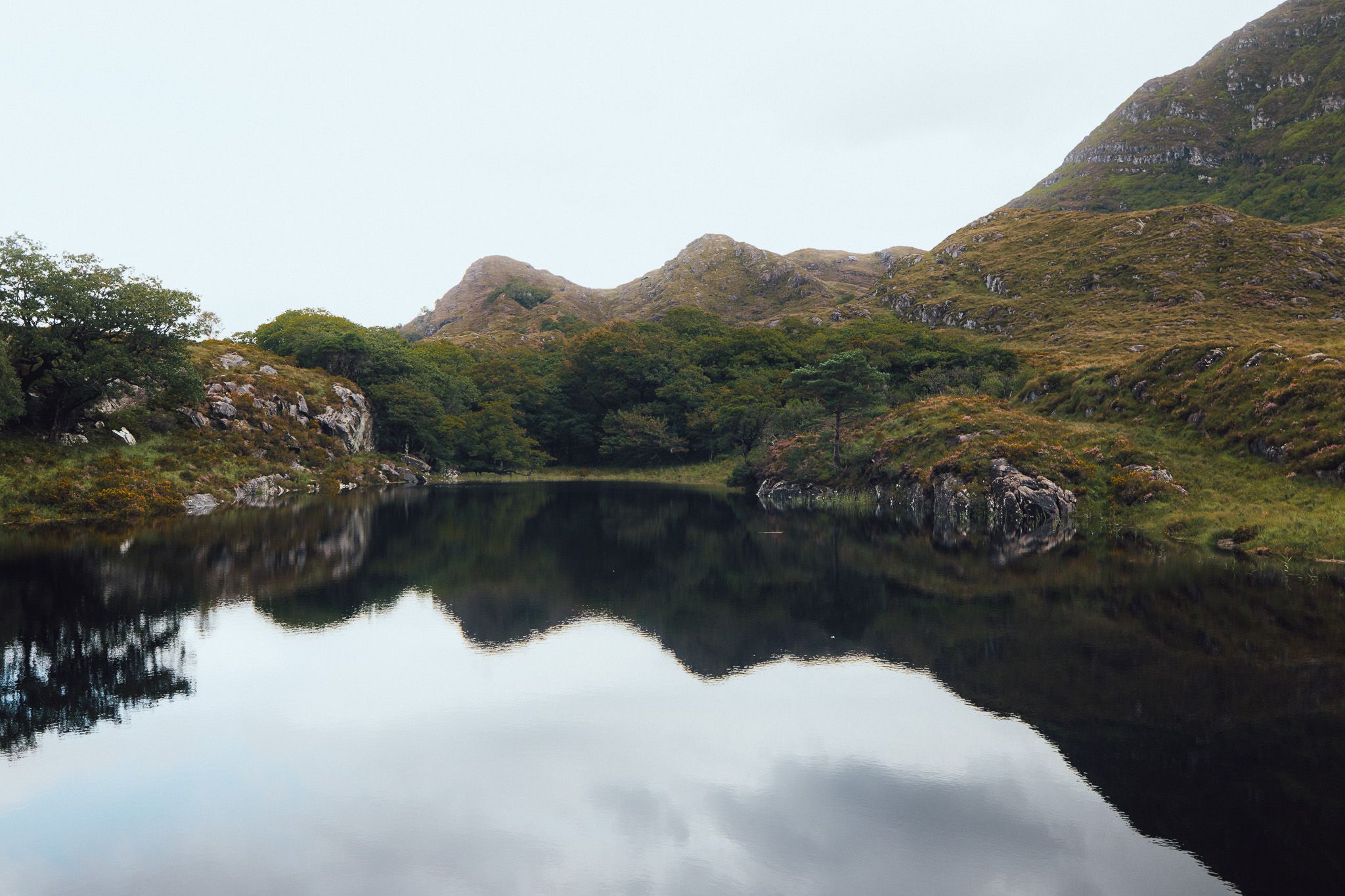 Reflection pool in Killnary Nationalpark, Ireland