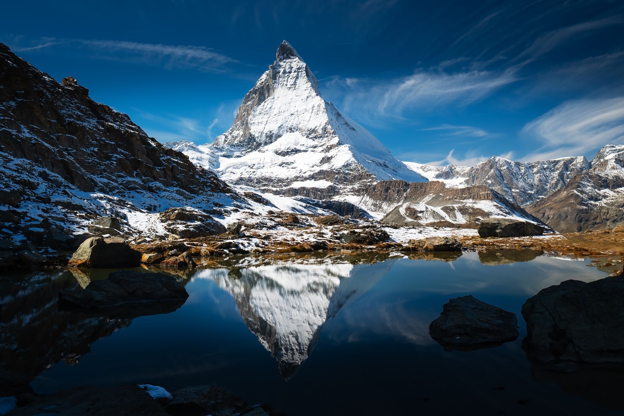 Riffelsee with Matterhorn reflection, Switzerland