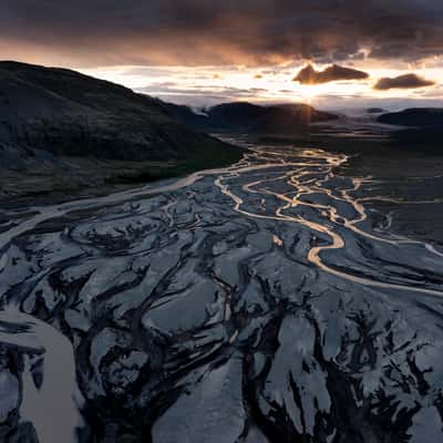 River delta, Iceland