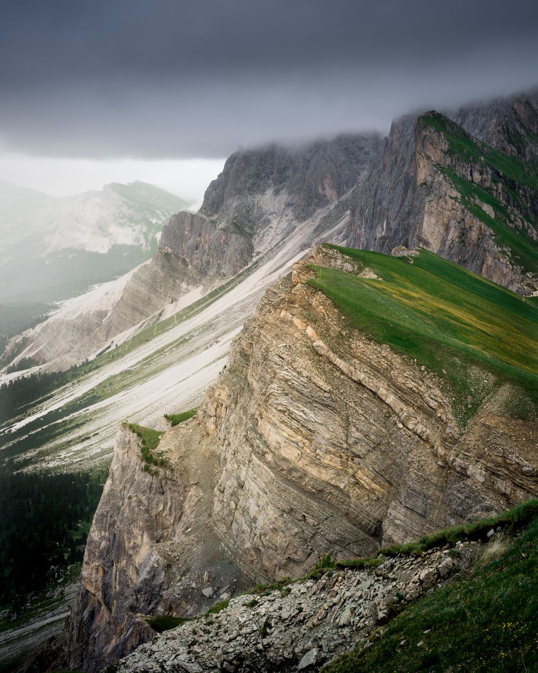Seceda classic view point, South Tyrol, Italy
