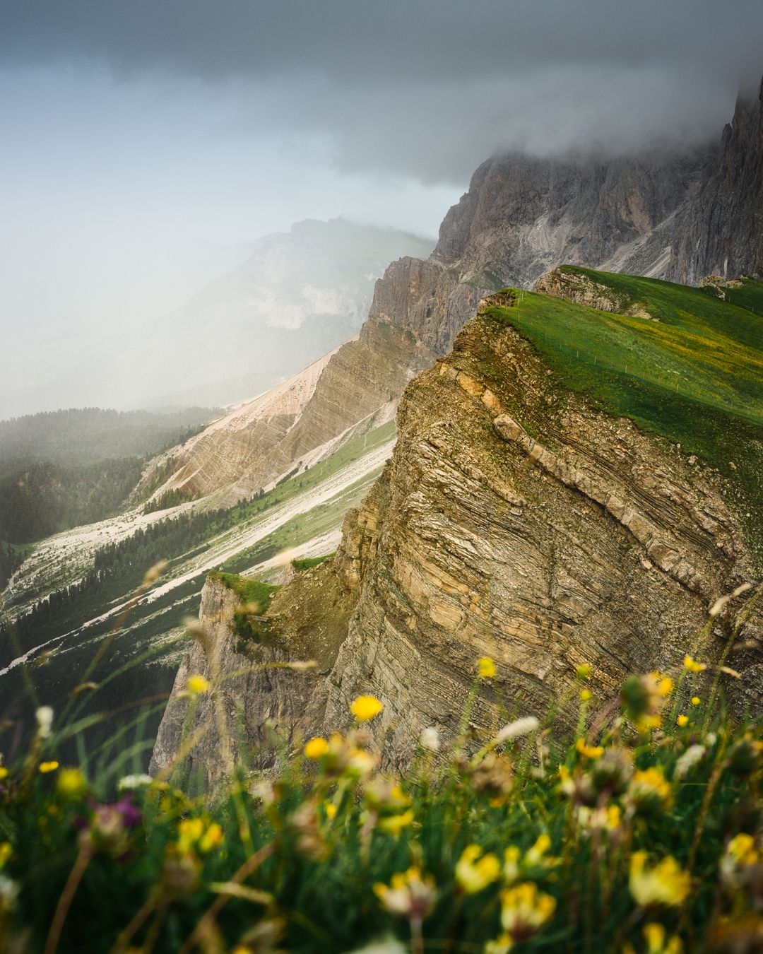 Seceda classic view point, South Tyrol, Italy