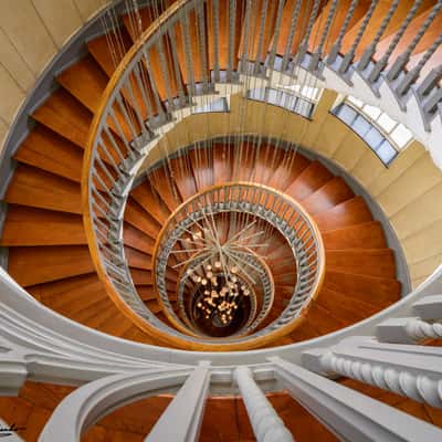 Spiral staircase in Heal & son store, United Kingdom