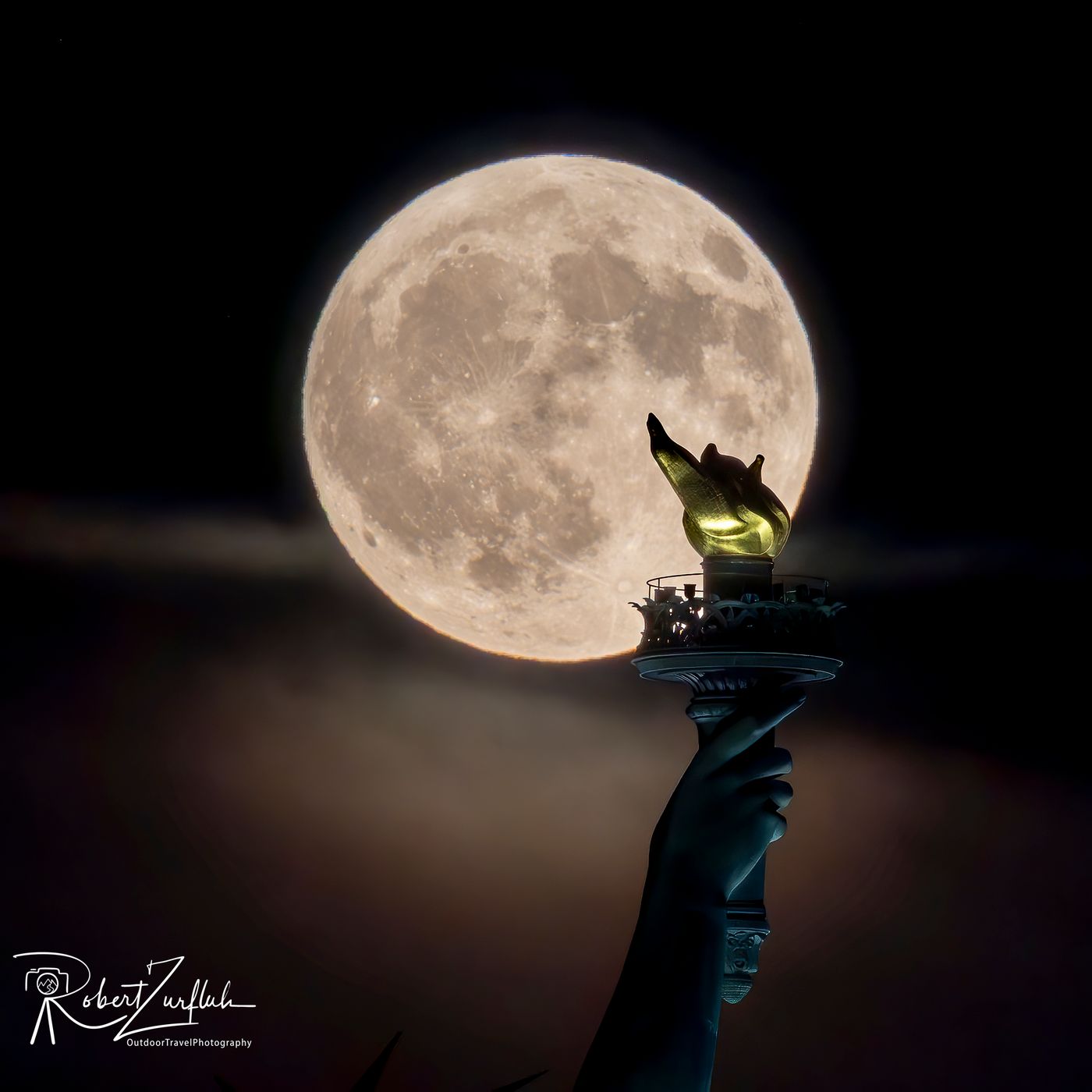 Statue of Liberty Moonrise, USA