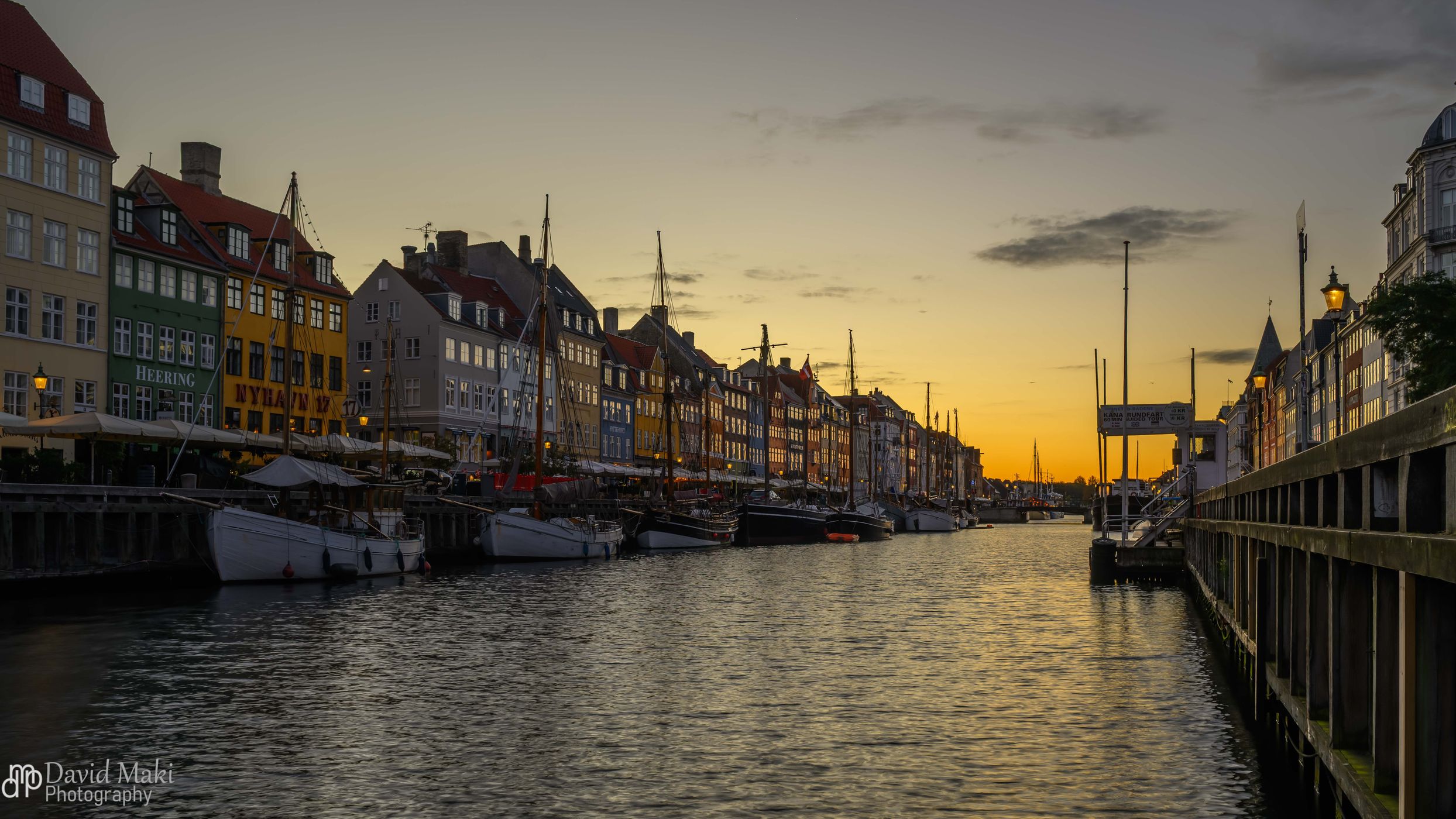 Sunrise in Nyhavn, Copenhagen, Denmark
