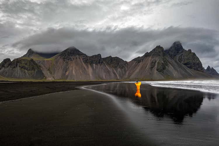 Vestrahorn from the beach, Stokkness