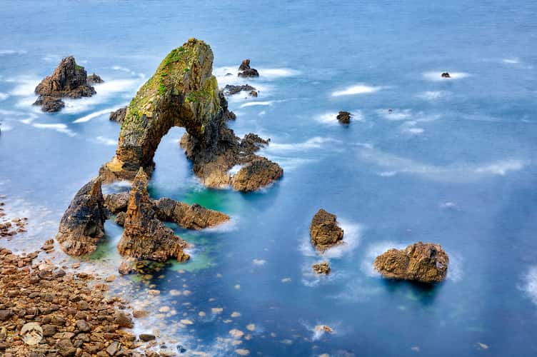 View of Crohy Head Sea Arch from above