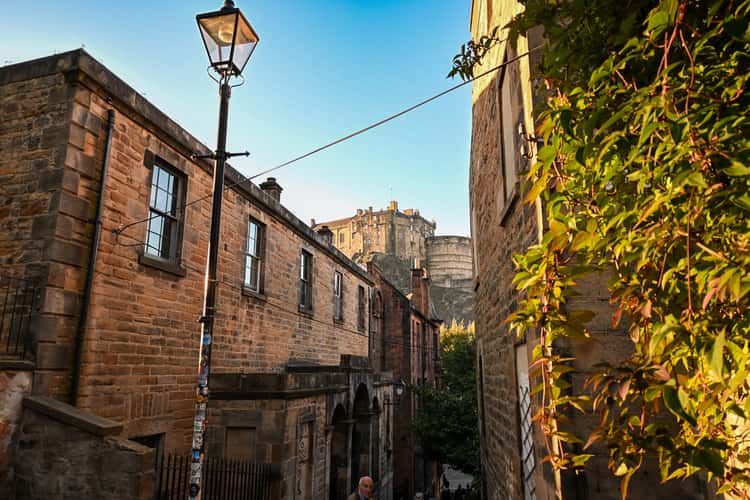 View of Edinburgh Castle from Vennel