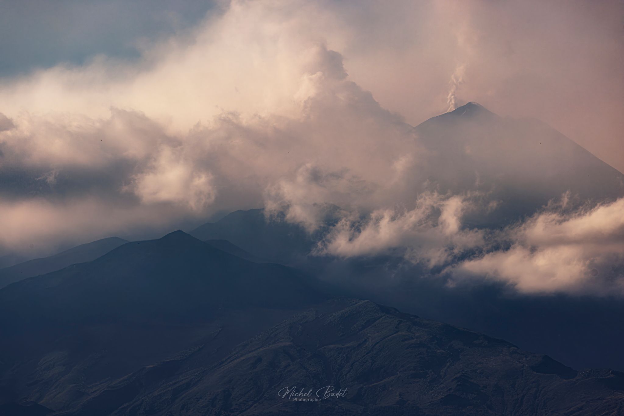 View of ETNA from Enna, Italy