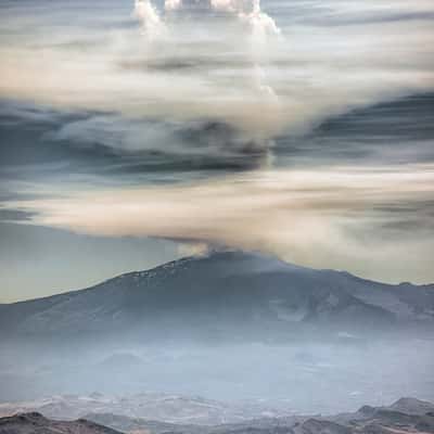 View of ETNA from Enna, Italy