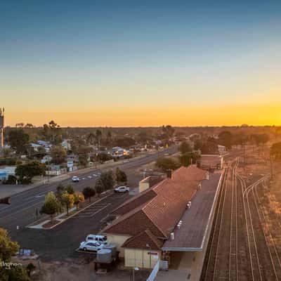 Water Tower and station, Longreach, Queensland, Australia