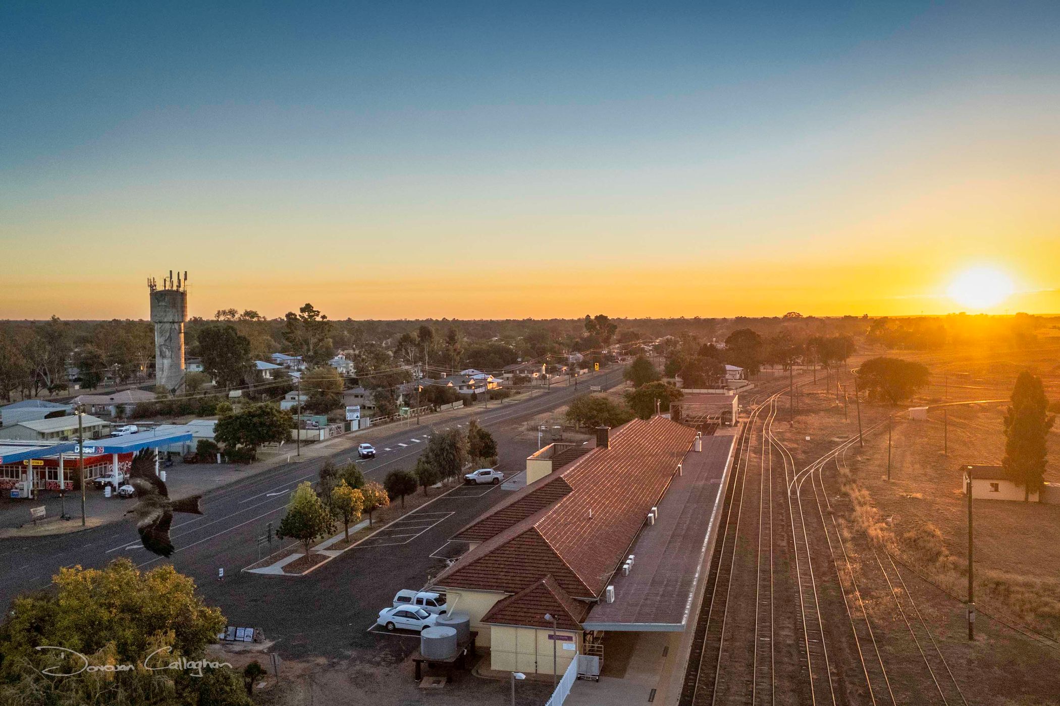 Water Tower and station, Longreach, Queensland, Australia