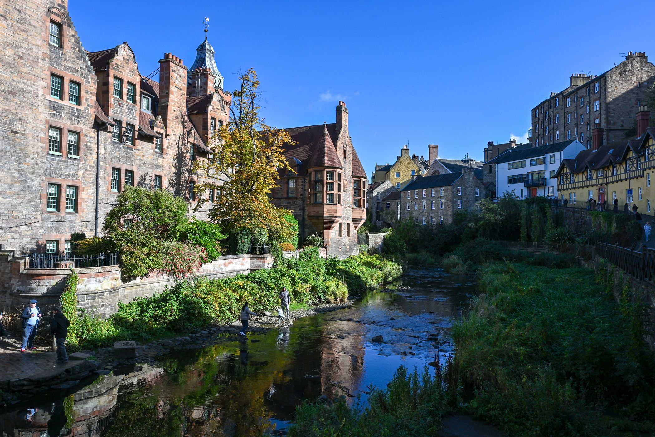 Well Court at Dean Village, Edinburgh, United Kingdom