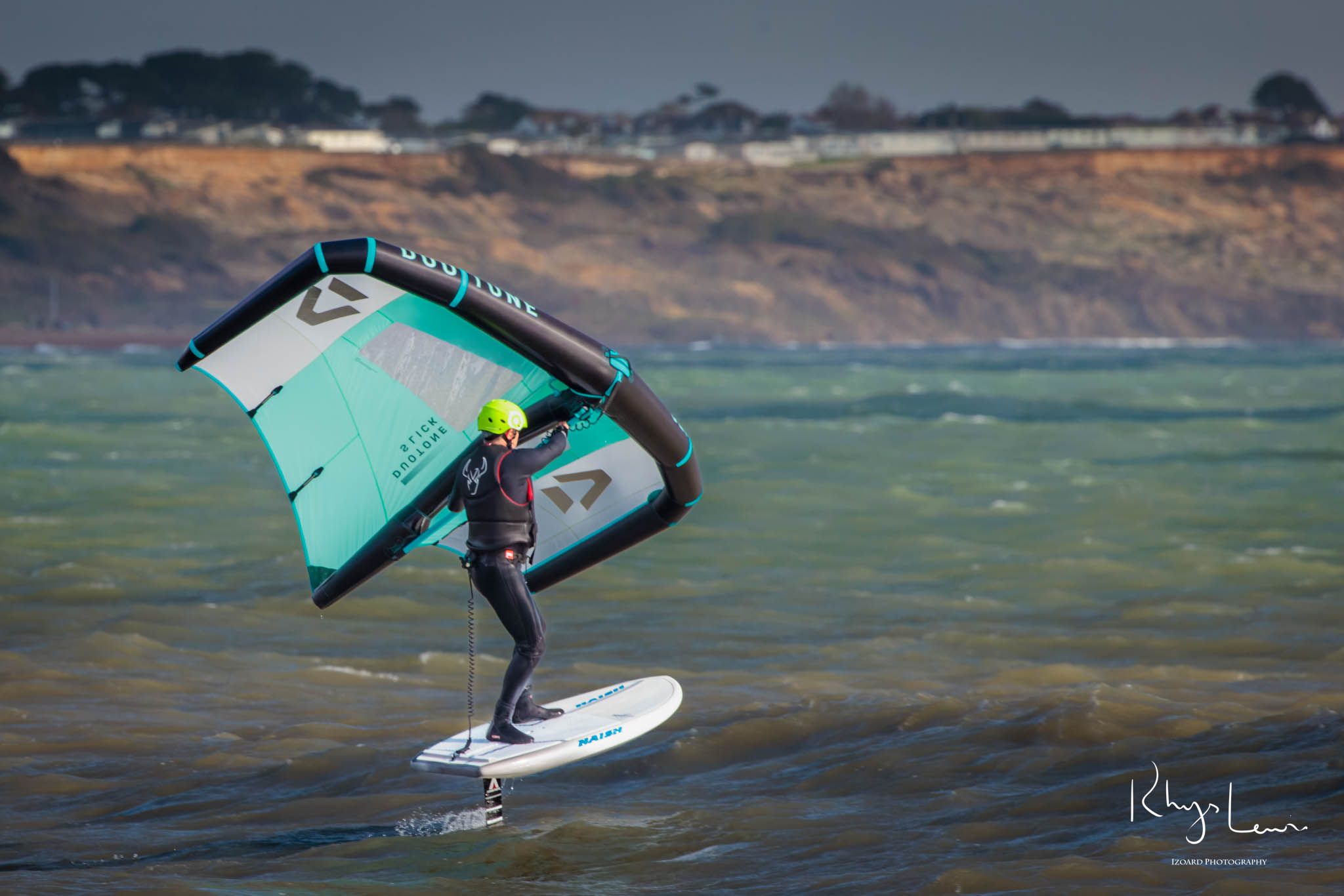 Windsurfing and Wing Foiling at Avon Beach, United Kingdom