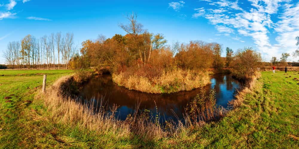 The Wümme near Lauenbrück, Niedersachsen (Lower Saxony), Germany