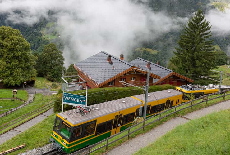 Along the track near Wengen Train Station