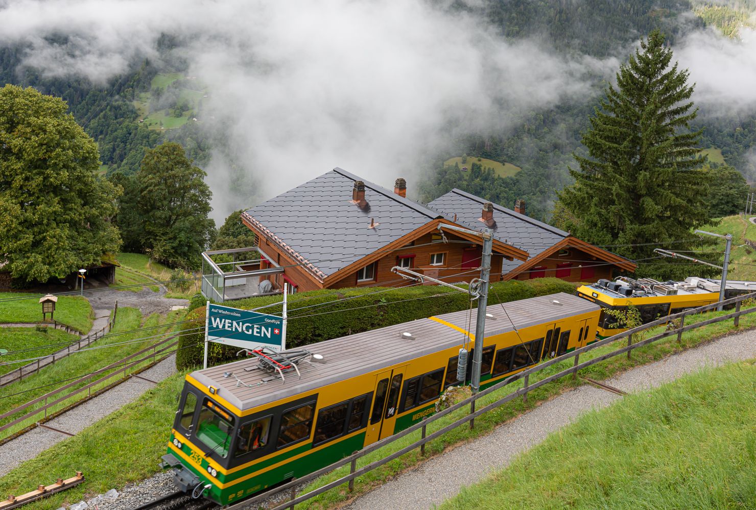Along the track near Wengen Train Station, Switzerland