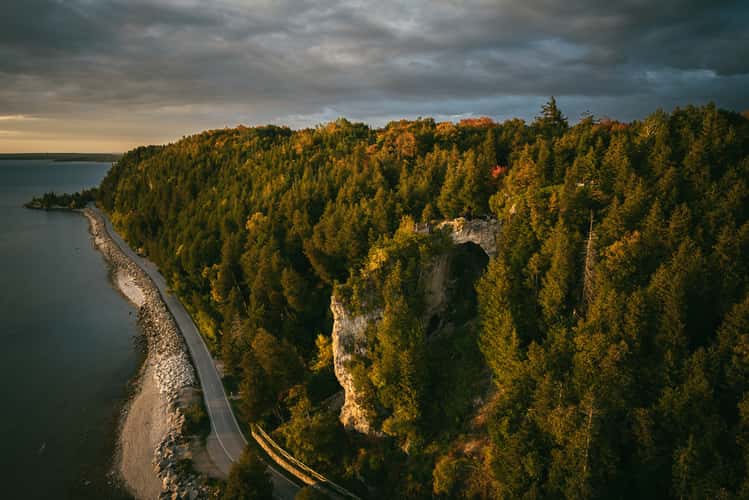 Arch Rock & East Coast, Mackinac Island
