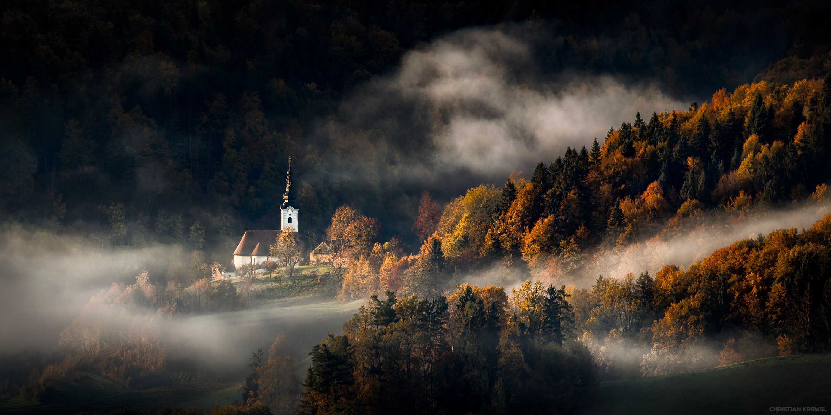 View from Razgledni stolp Plač, Slovenia