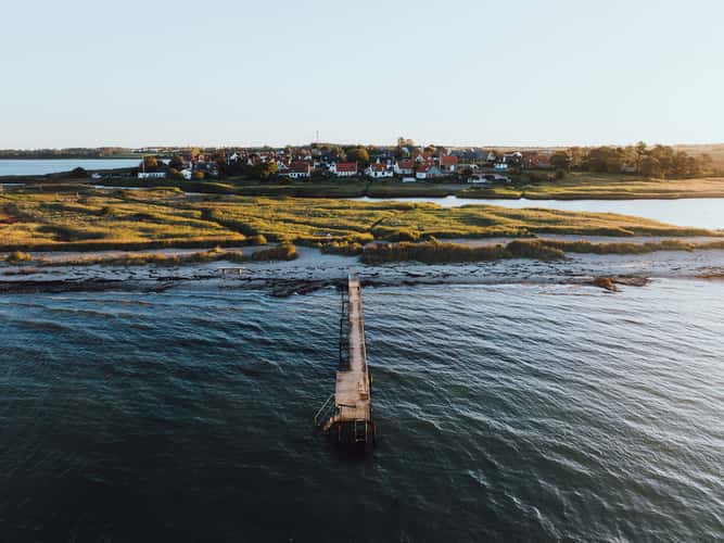 Beach pier near Torø Huse, Denmark