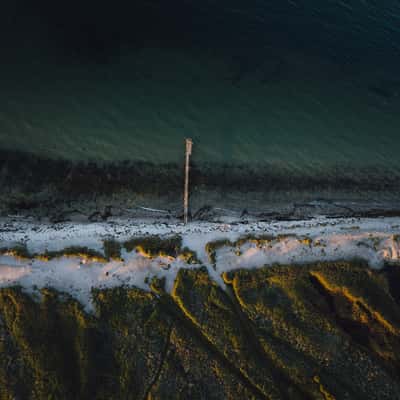 Beach pier near Torø Huse, Denmark, Denmark