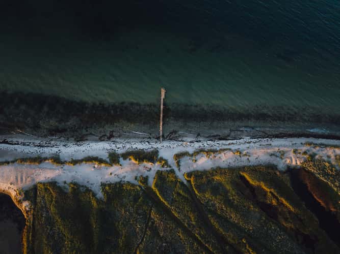 Beach pier near Torø Huse, Denmark