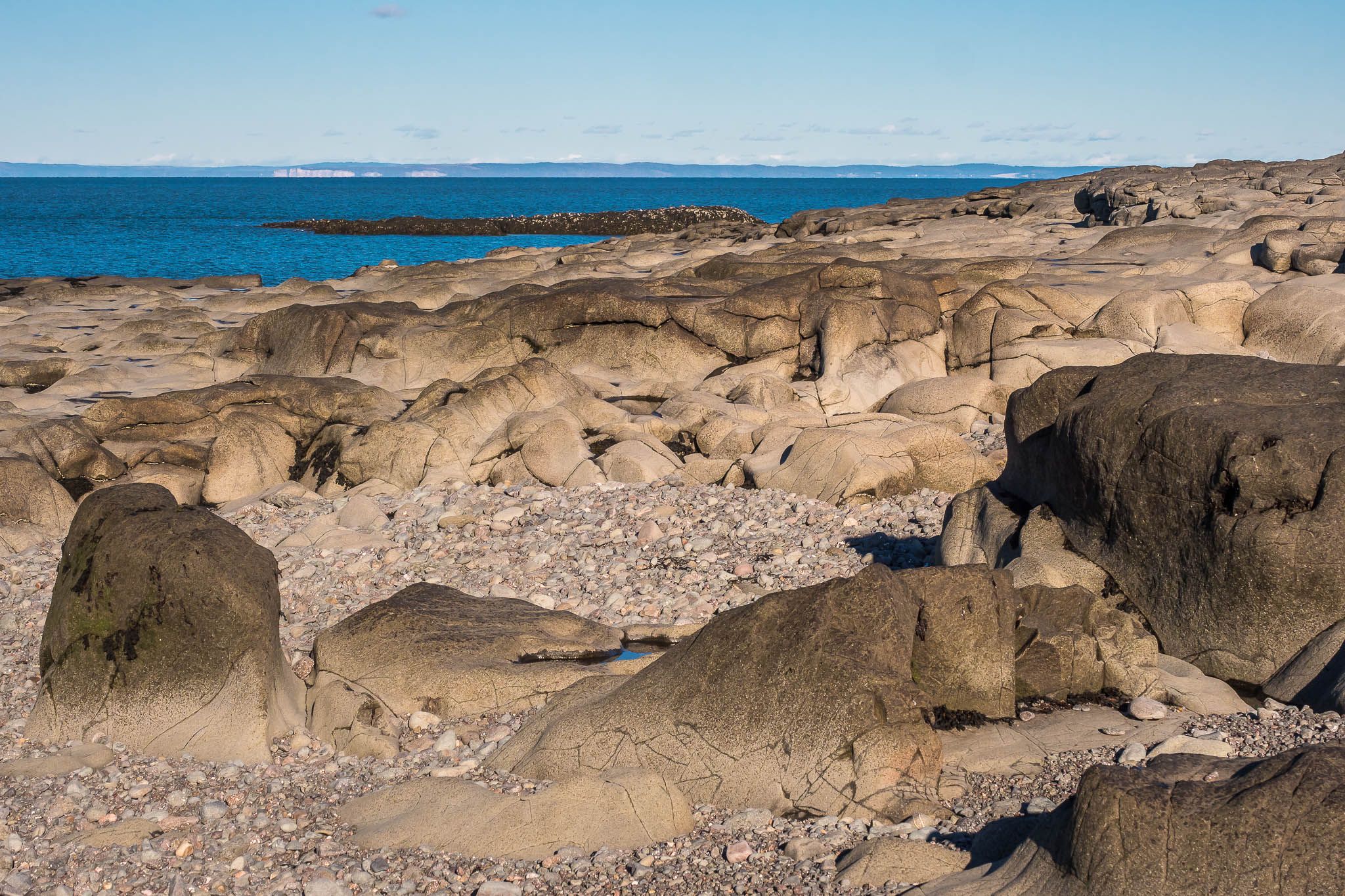 Black Rock Lighthouse and Rocky shore, Canada