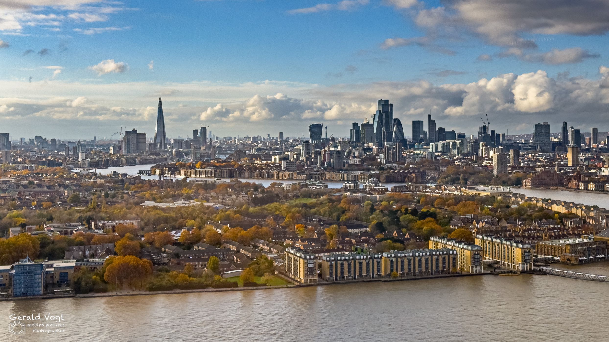 Blick auf die Innenstadt vom Novotel Canary Wharf, United Kingdom