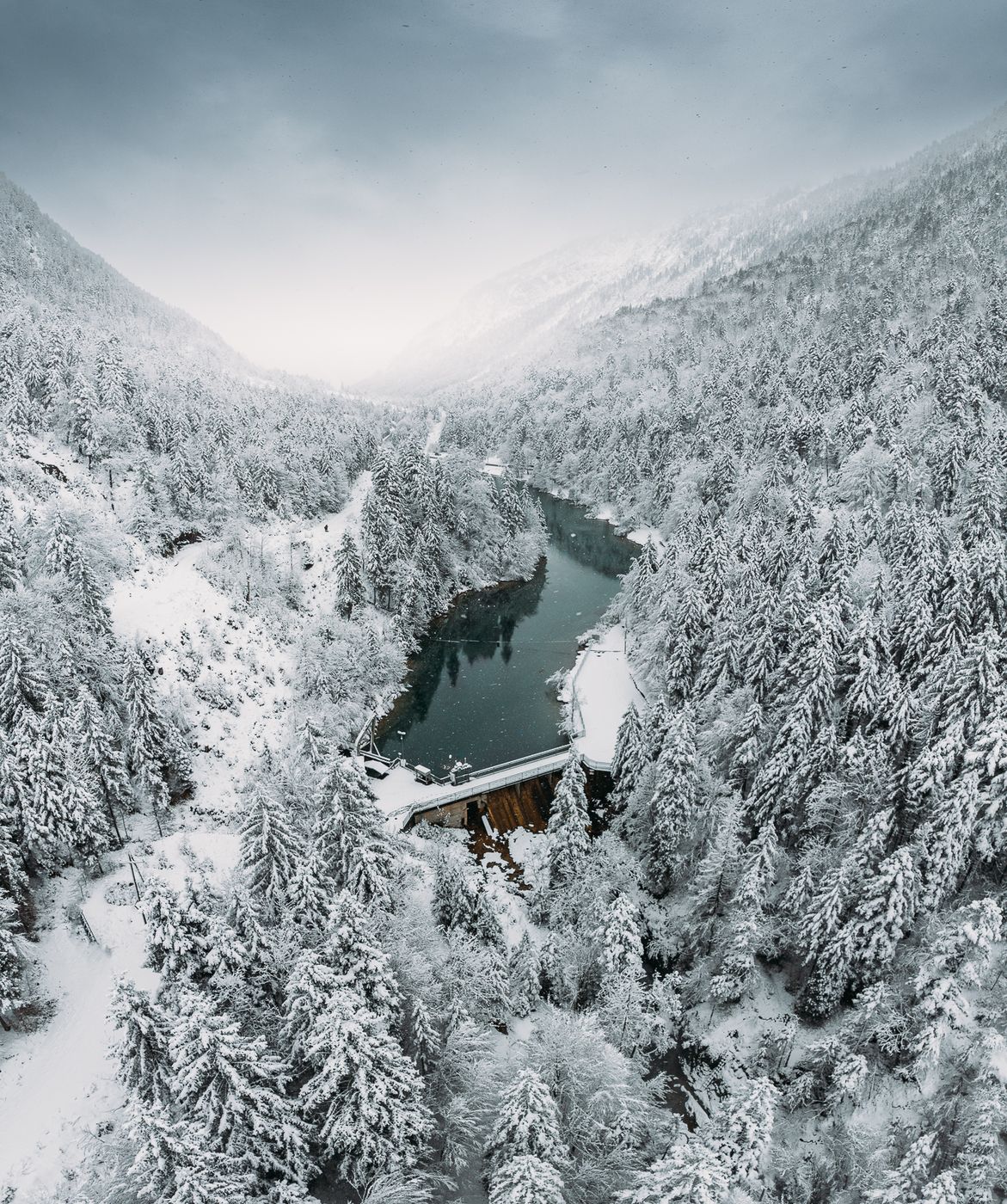 Breitenwang Damn (Drone), Austria
