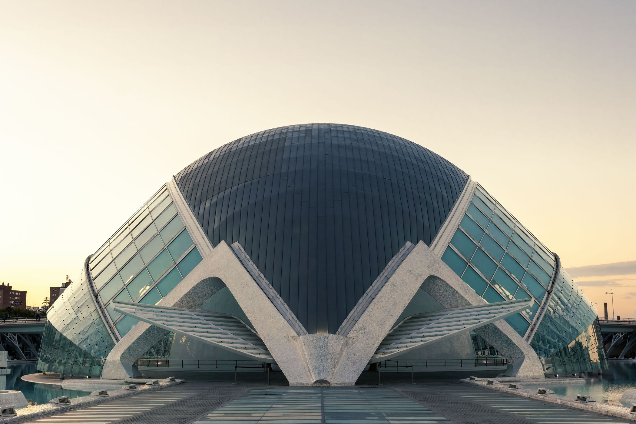 Front of L’Hemisfèric, Valencia, Spain