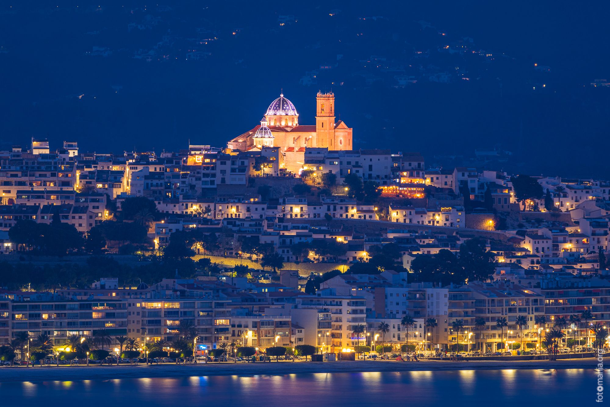 Distant view to Altea, Spain