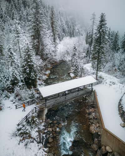 Ehrwald Wooden Bridge (Drone)