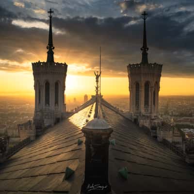 View from Basilica of Notre-Dame de Fourvière, Lyon, France