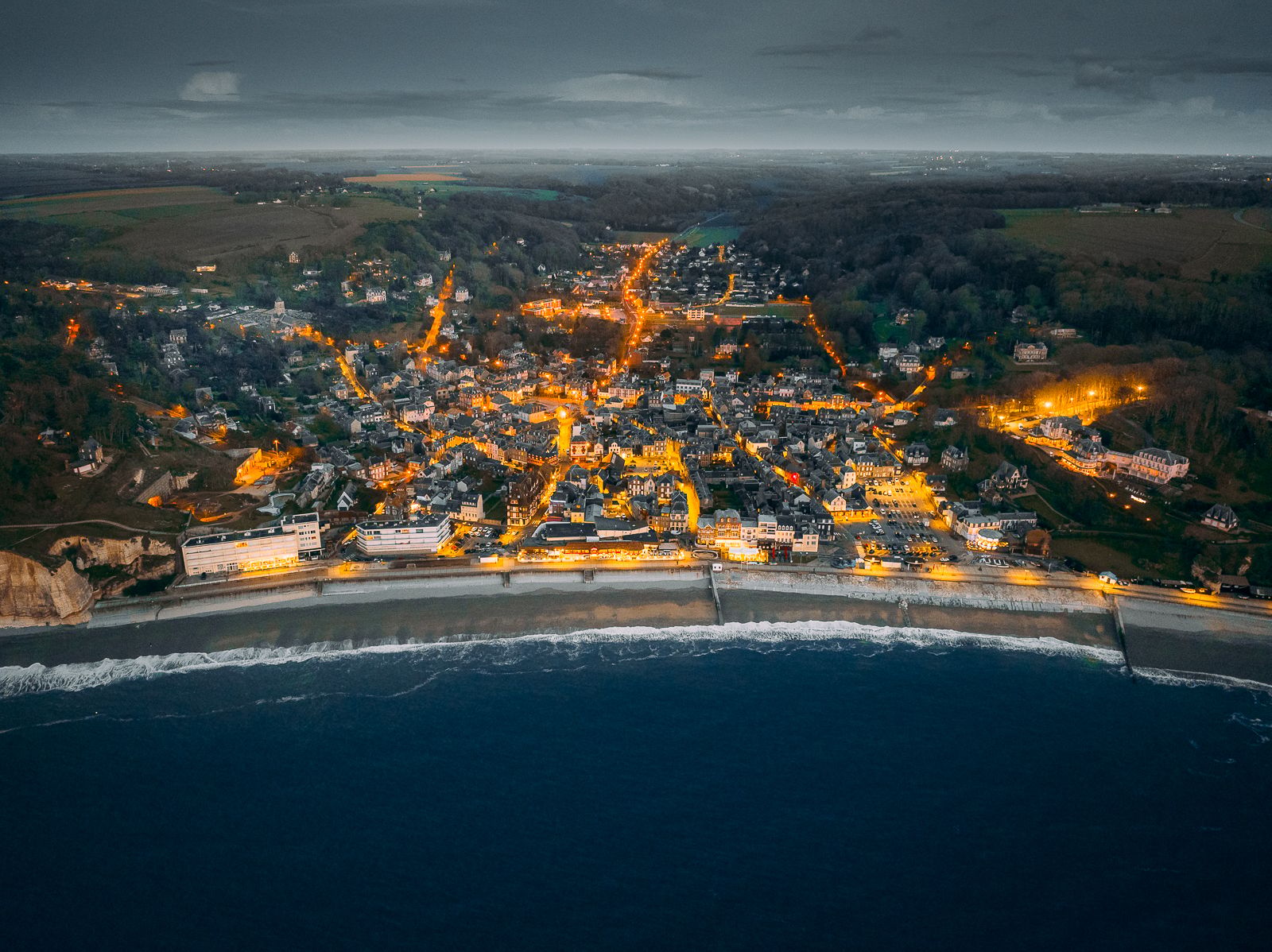 Étretat village (Drone), France