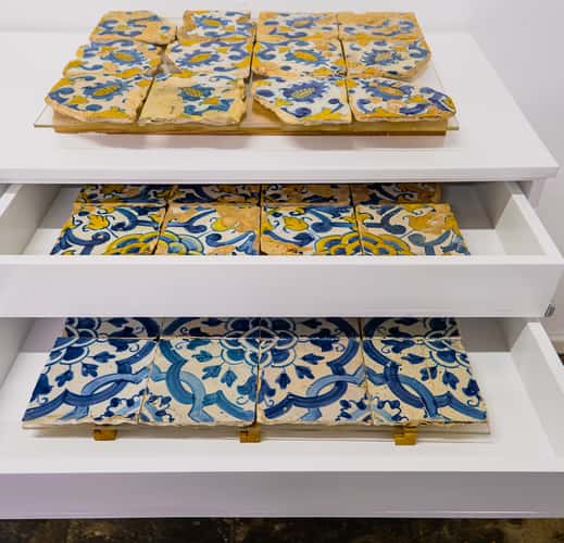 Exposição de azulejos