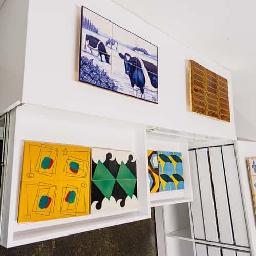 Exposição de azulejos