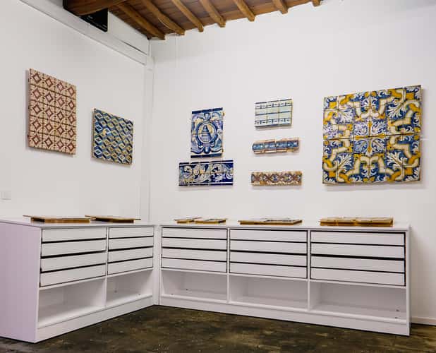 Exposição de azulejos