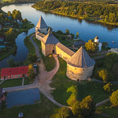 Fortress in Staraya Ladoga (drone), Russian Federation
