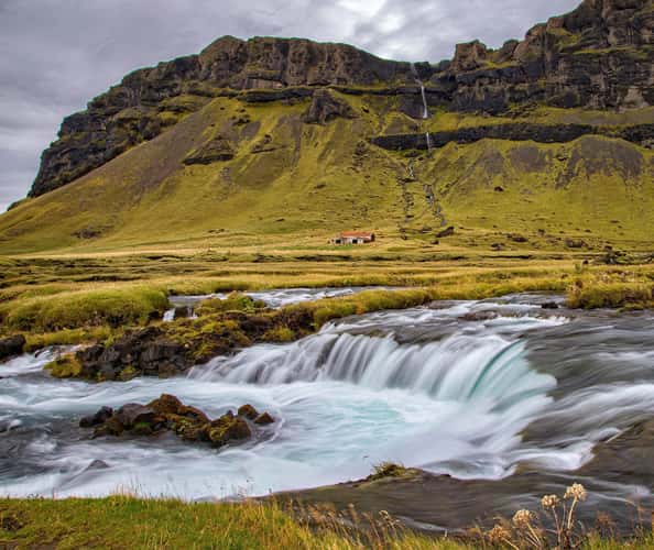 Fossálar Waterfall
