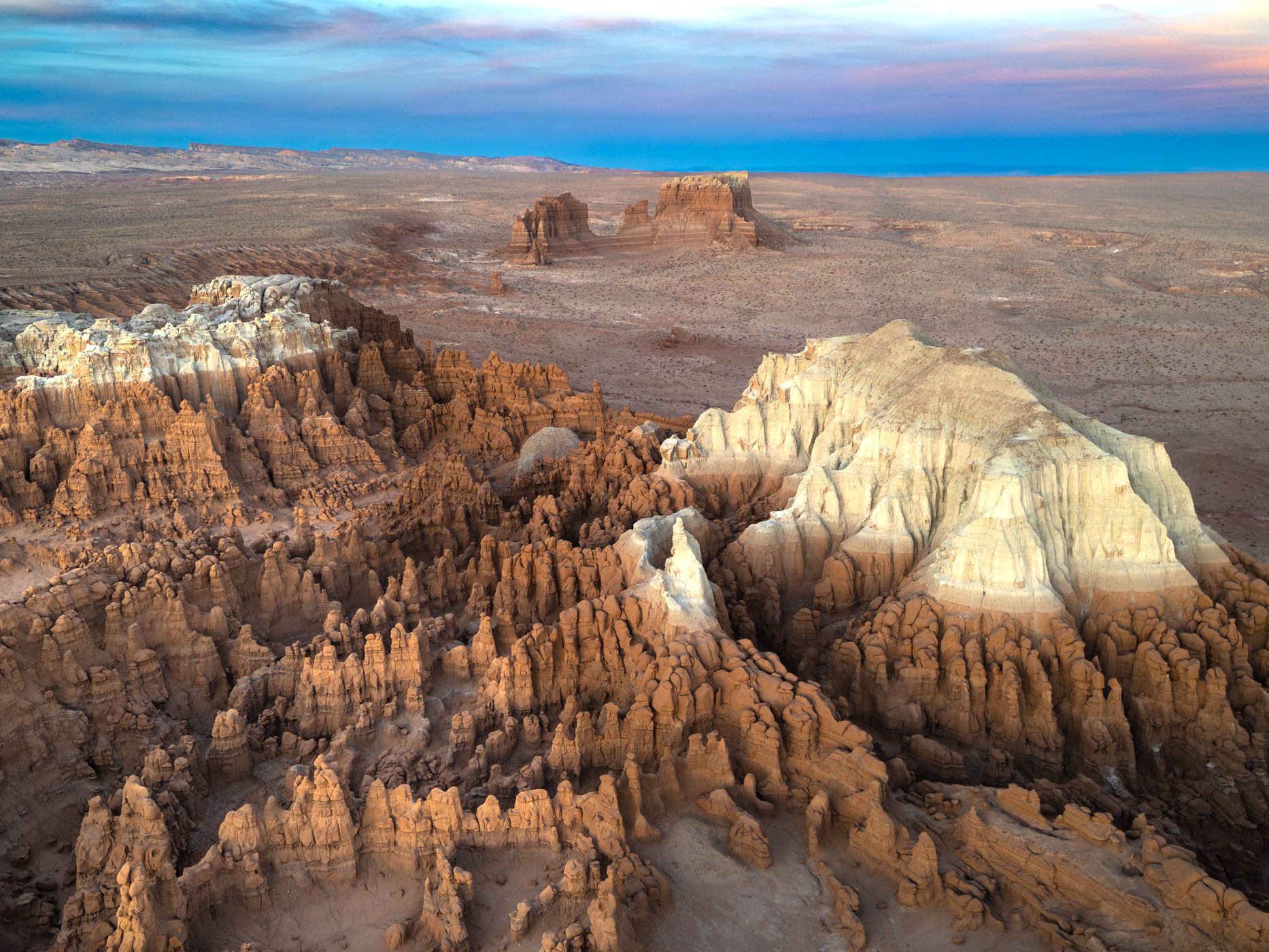 Goblin Valley by drone, USA