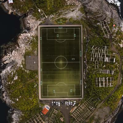Henningsvaer Football Stadium (Top Down), Norway