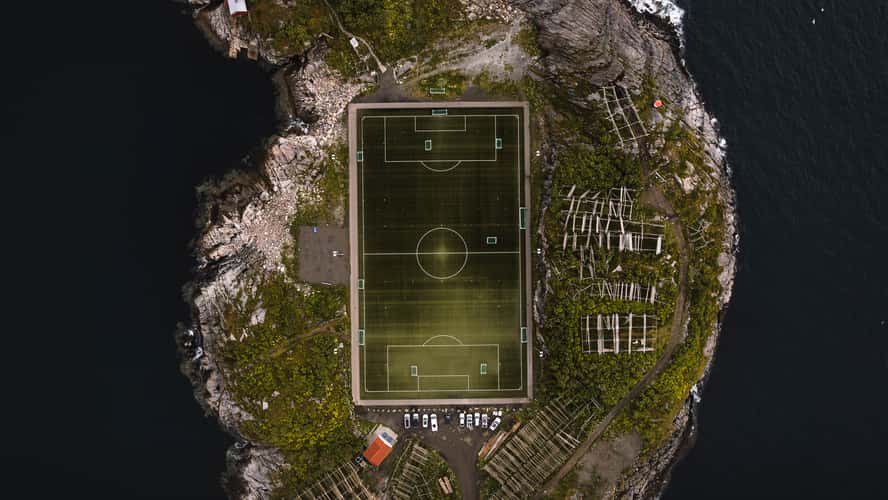 Henningsvaer Football Stadium (Top Down)