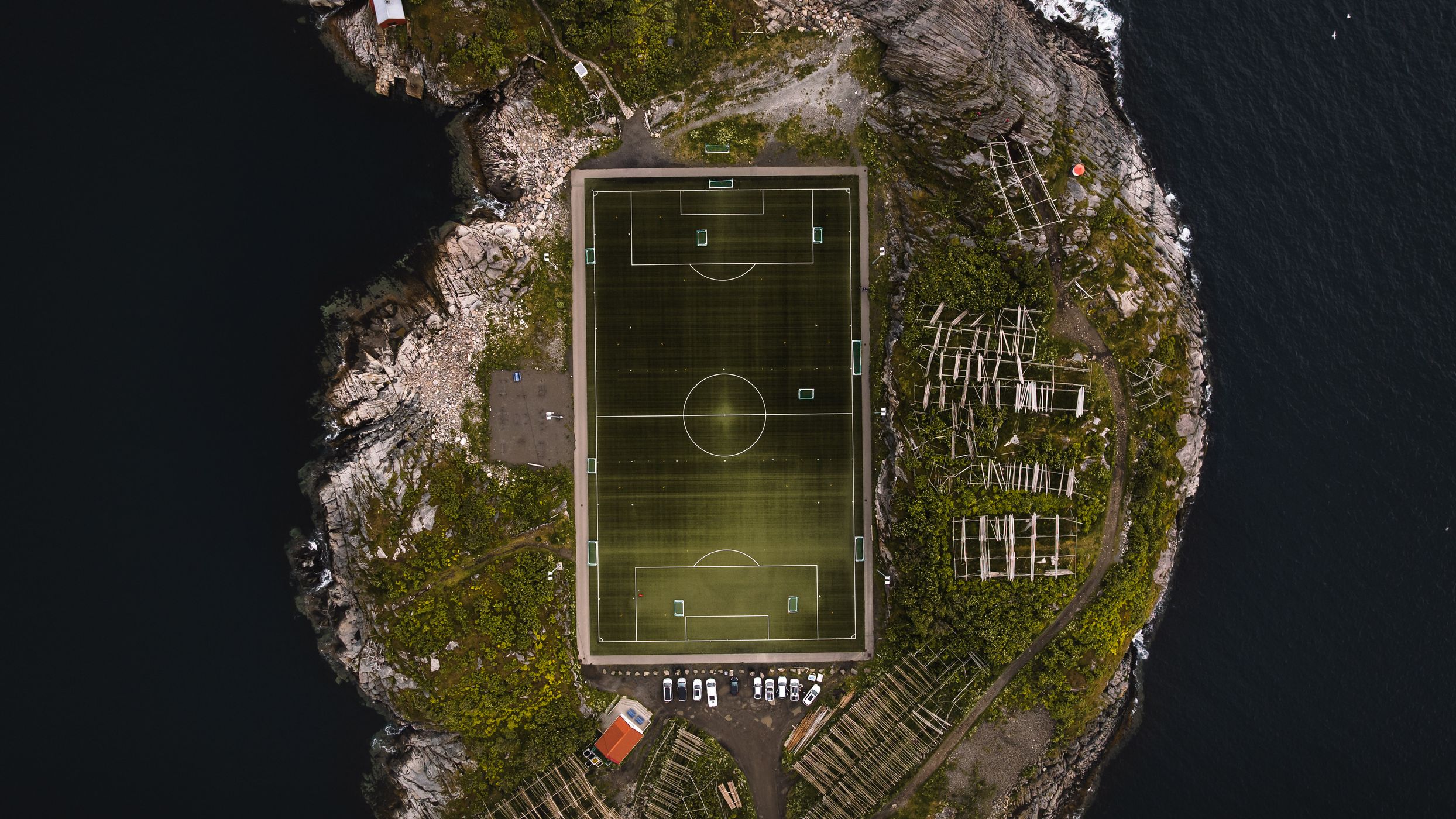 Henningsvaer Football Stadium (Top Down), Norway