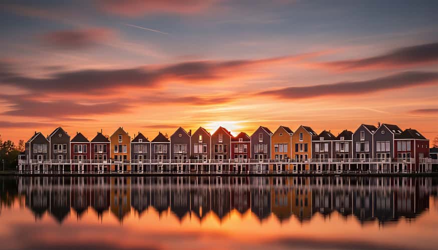 Houten rainbow houses