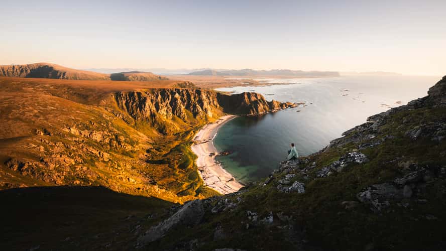 Høyvika Beach View from Måtind Hike