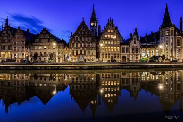 Korenlei and Saint Michael's Bridge, Ghent