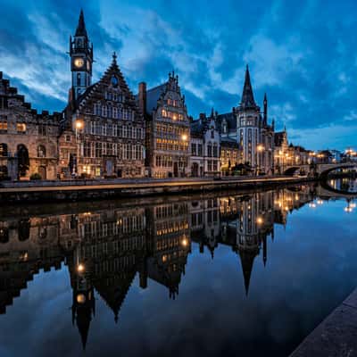 Korenlei and Saint Michael's Bridge, Ghent, Belgium
