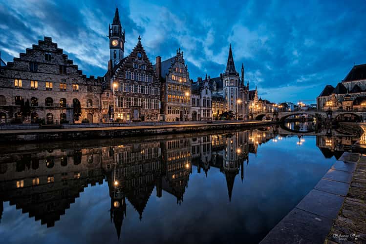 Korenlei and Saint Michael's Bridge, Ghent