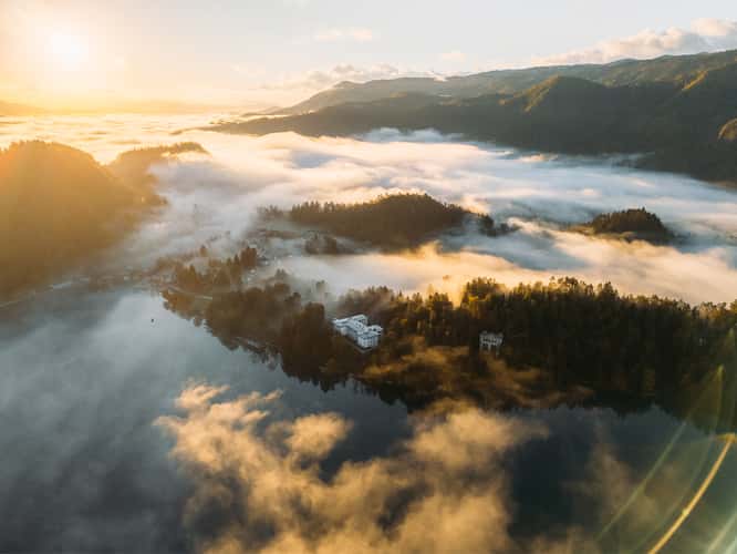 Lake Bled Banks (Drone)